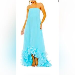 Mac Duggal Aqua Strapless Kids Dress